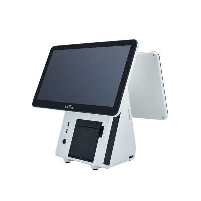 All In One Touch Dual Screen Cash Register POS System With Printer For Retail/Restaurant/Supermarket